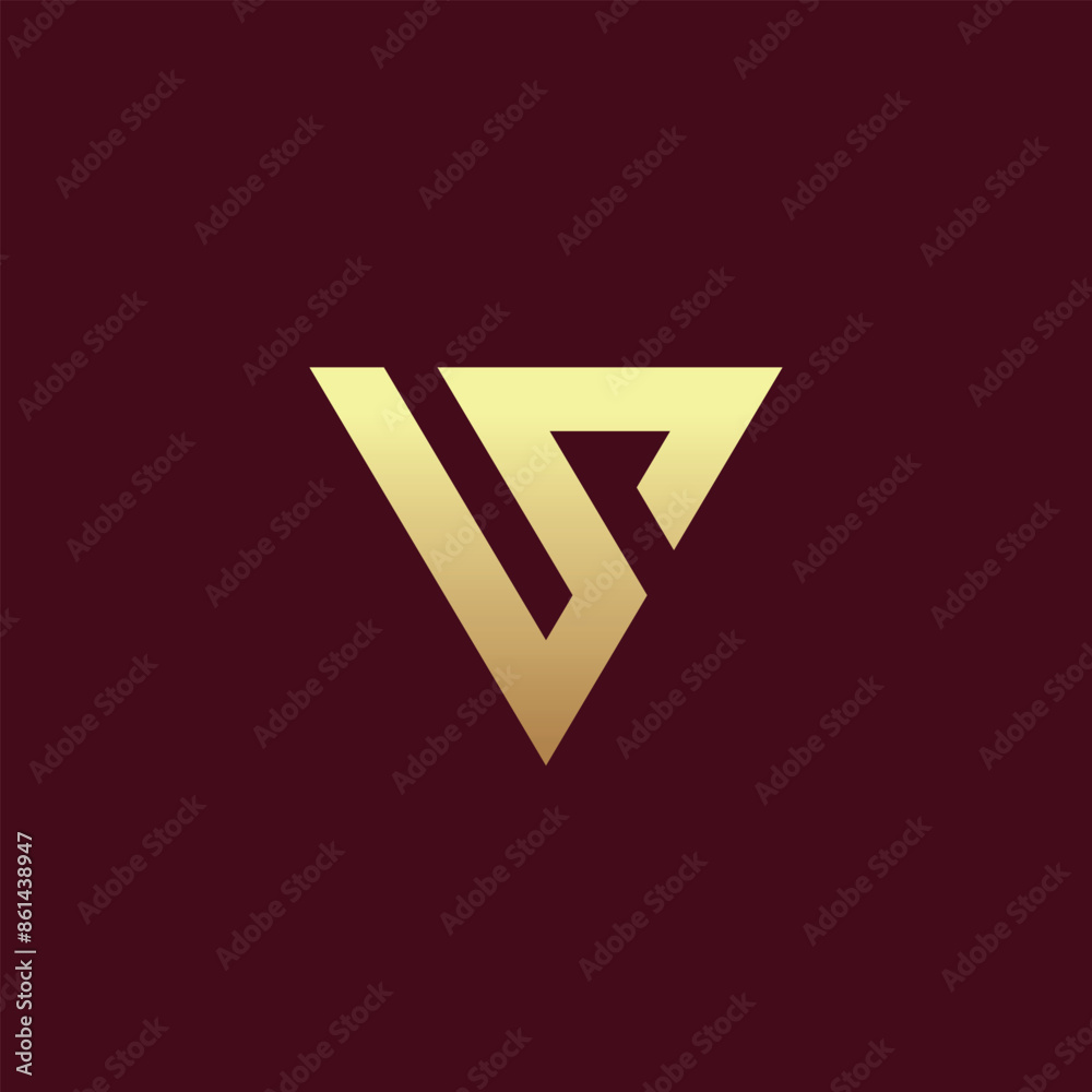 Fototapete premium vs or sv letters logo design. creative elegant curve vector logotype. luxury linear creative
