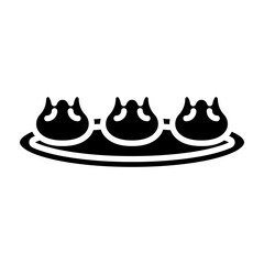 Dim sum glyph icon