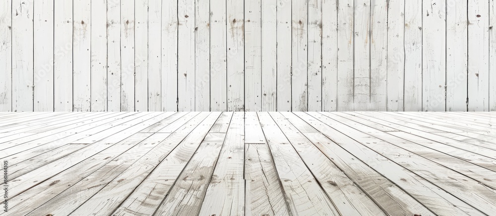 Aufkleber An abstract vintage texture of white wood flooring provides a background with copy space image.