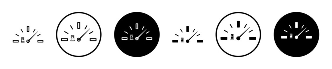 Gauge thin line vector icon set.