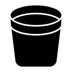 Plant pot glyph icon