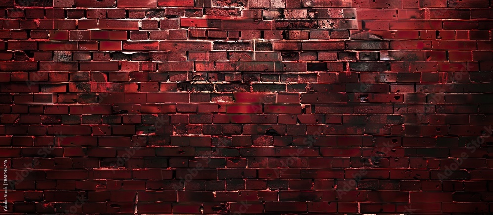 Poster Background featuring a wall made of red bricks with space for text or images. image with copy space