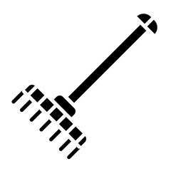 Rake glyph icon