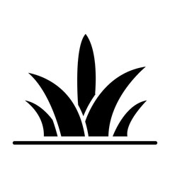 Grass leaves glyph icon