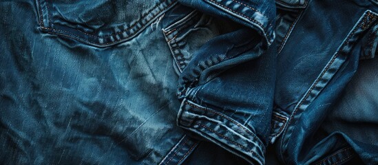 Naklejka premium Denim brand logo with copy space image.