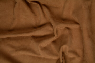 Wrinkles Of Suede Texture Leather. 