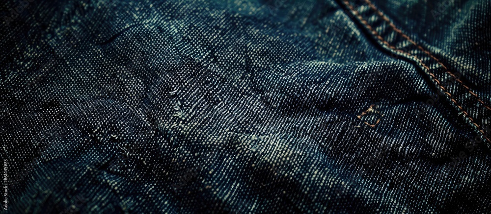 Aufkleber Close-up denim texture background with copy space image.