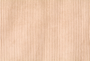 Cream Ribbed Corduroy Texture Background. Corduroy Fabric Texture.