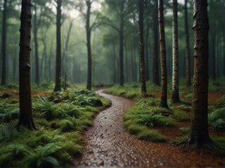 Obraz premium Serene Forest Pathway