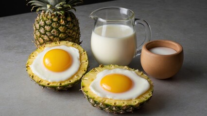 Creative Tropical Breakfast Display