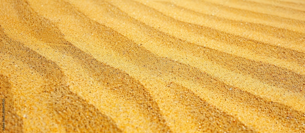 Poster floor texture background with yellow sand, copy space image.