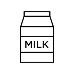 Milk Bottle Icon Vector Simple Design