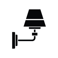 Wall Lamp Icon Vector Simple Design