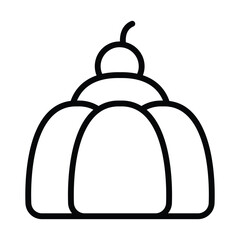 Simple Jelly icon. The icon can be used for websites, print templates, presentation templates, illustrations, etc
