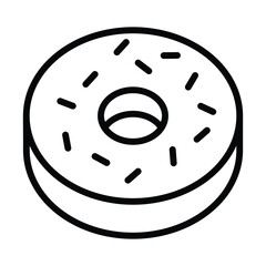 Simple Donut icon. The icon can be used for websites, print templates, presentation templates, illustrations, etc