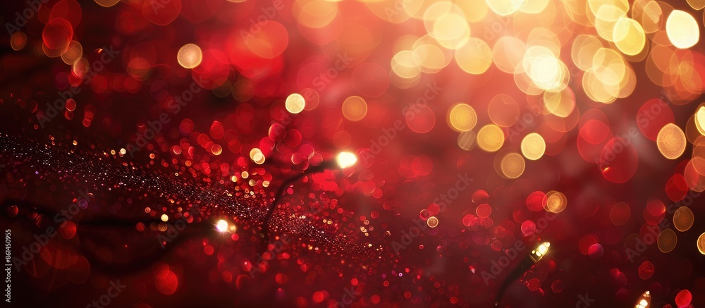 Leinwandbilder abstract golden bokeh creating a festive backdrop with glittering christmas lights on a defocused re