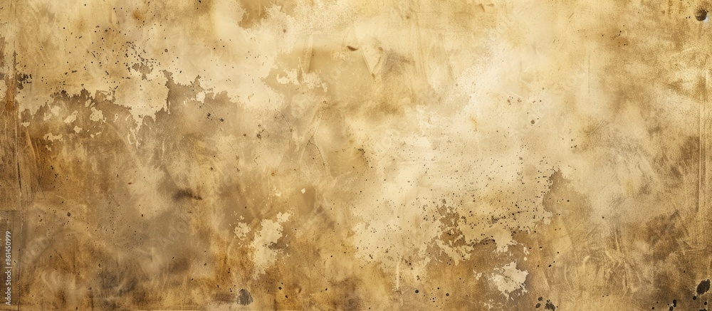 Fototapete An aged cream paper texture with an old, vintage look resembling a rough, grungy vignette, creating a backdrop on hardboard with room for text in a copy space image.