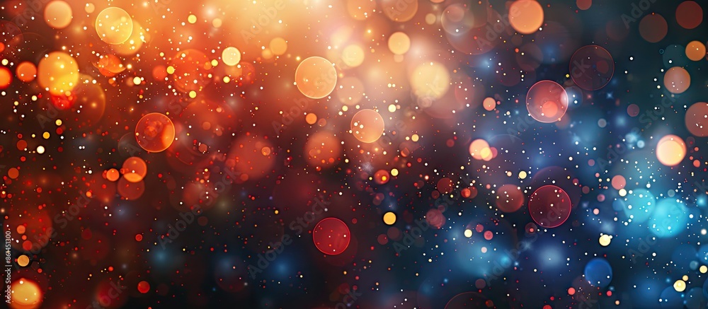Leinwandbilder an image featuring vibrant lights in bokeh circles on new year's day with ample copy space.