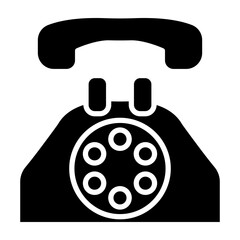 Telephone glyph icon