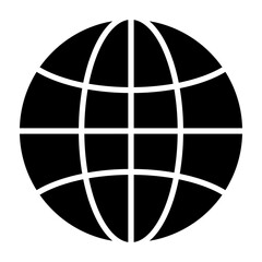 Globe glyph icon