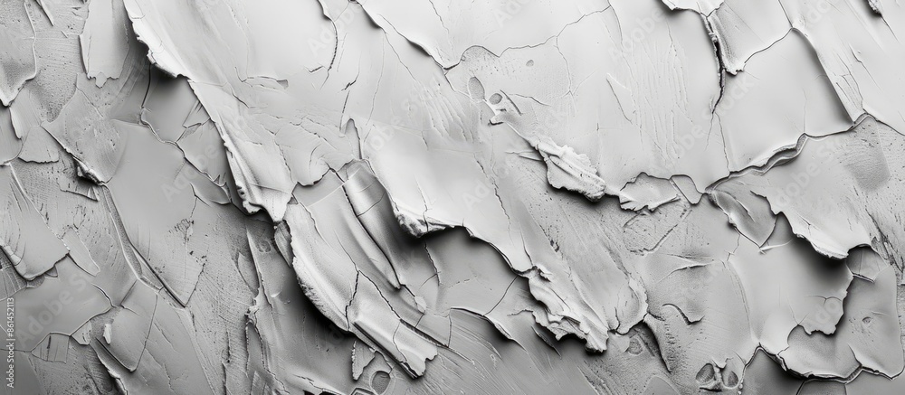 Aufkleber Detailed plastering texture wall creating an Abstract grey background with copy space image.