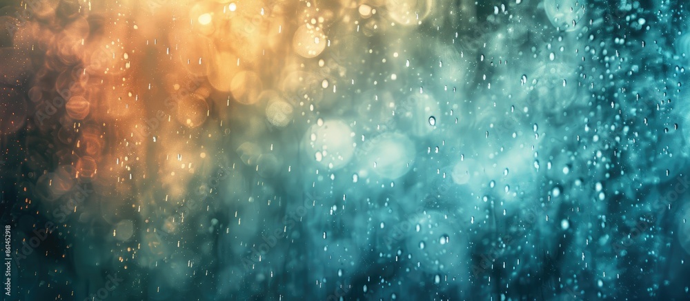 Aufkleber Raindrops creating a textured abstract background with copy space image.