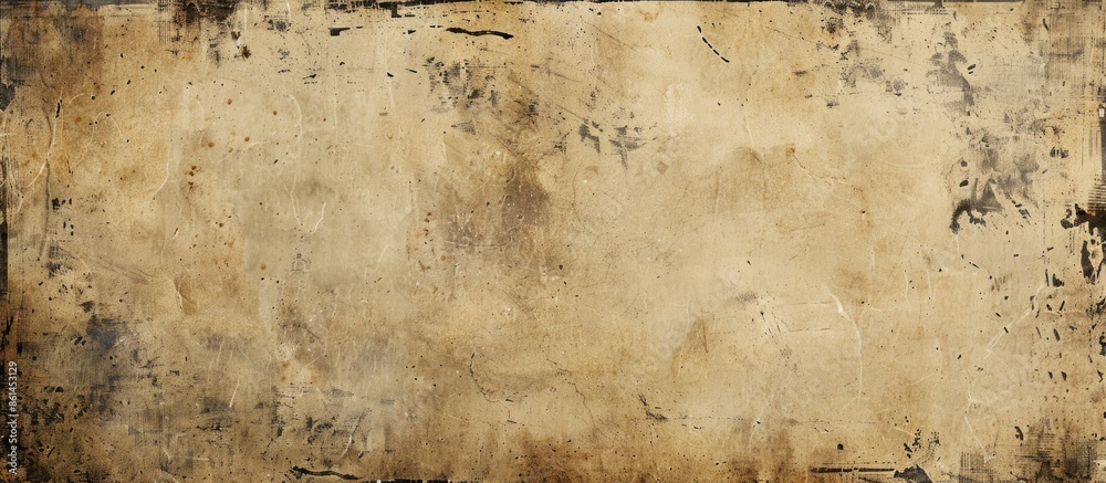 Fototapete an aged cream paper texture with an old, vintage look resembling a rough, grungy vignette, creating 