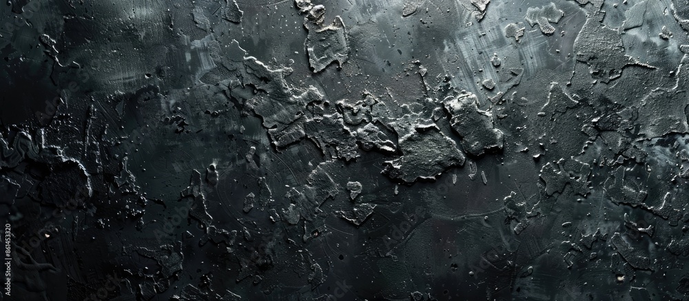 Poster black textured concrete grunge background with a gritty elegance is seen on the copy space image.