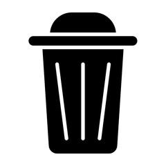 Trash can glyph icon