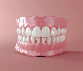 Obraz premium 3D illustration of a human denture