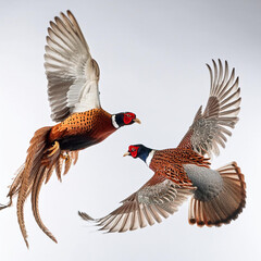 oiseau, faisan,  animal, volant, chasseur, sympa, joli, vecteur, nature, faune, dessin anim&eacute;, gibier,  ailes, isol&eacute;, ailes, sauvage, empennage, blanc, bec, vol,  empennage,  ciel, symbole, 