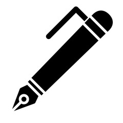 Fountain pen glyph icon