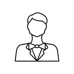 Husband in suit in cute style

