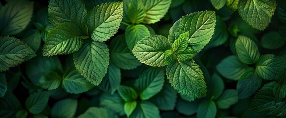 Fresh Green Leaves Panorama, Highlighting The Vibrant And Lush Beauty Of Nature
