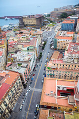 Panoramic aerial view of Naples city,Italy 