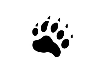 bear paw logo template icon vector illustration © IIN