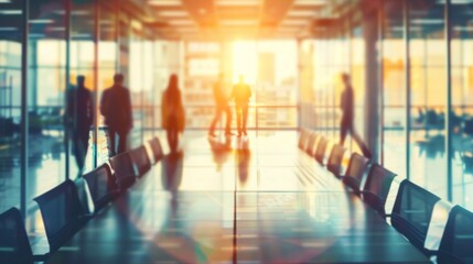 Business office blurred background illustration generated by ai