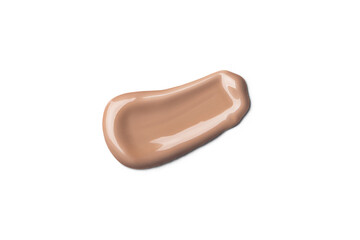 Make up smear swatch foundation smudge texture isolated on a white or transparent background png swatch of cosmetics