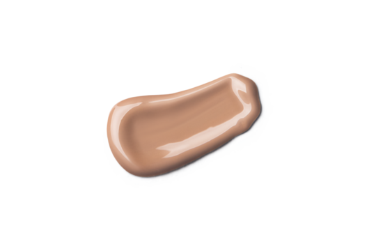 Make up smear swatch foundation smudge texture isolated on a white or transparent background png swatch of cosmetics