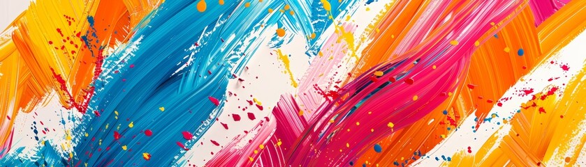 Obraz premium Abstract colorful brushstrokes background.