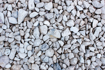 Crushed stone, background. Stone fraction of crushed stone. Natural stones of crushed stone