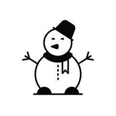 Snowman vector icon