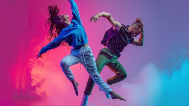 The vibrant dancing duo