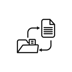 Data Transfer Arrows Icon Ideal for File Sharing