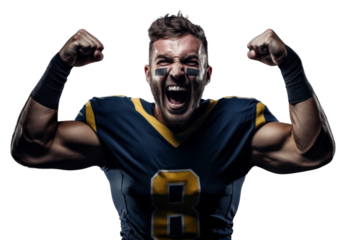 PNG American football player shouting portrait adult.