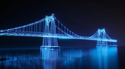 Fototapeta premium vision of architecture of a 3d model bridge project