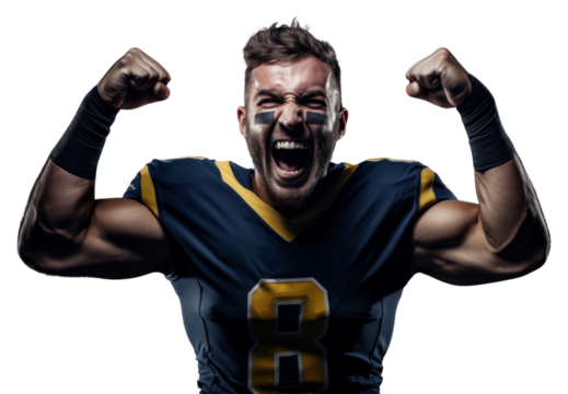 PNG American football player shouting portrait adult.