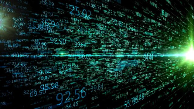 Random digits,Digital binary code. Computer matrix data falling numbers,number background