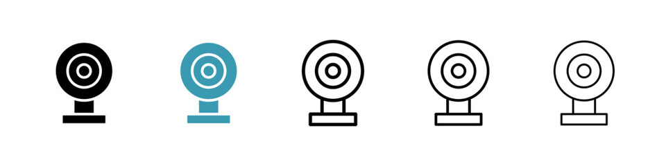 Webcam line icon vector set.