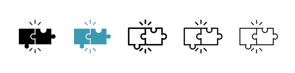 Compatibility line icon vector set.